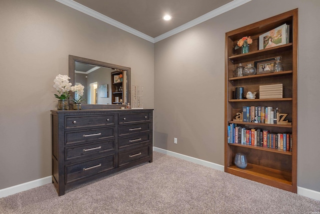 115 Gatehills Pl, Hot Springs, AR 71913 - sitting room featuring crown molding, light carpet, and recessed lighting