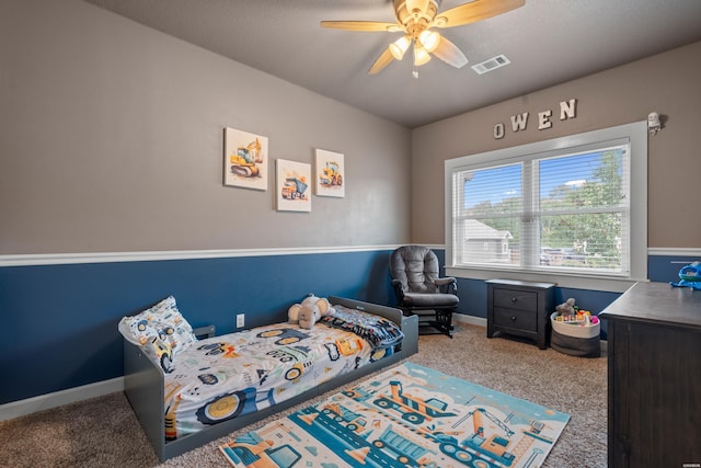 115 Gatehills Pl, Hot Springs, AR 71913 - bedroom featuring carpet floors and a ceiling fan