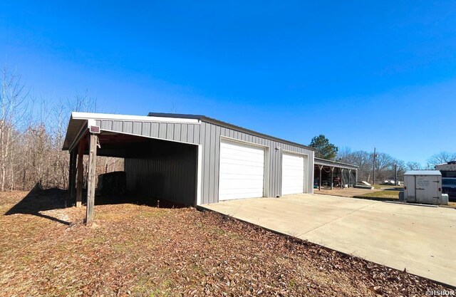 garage with a detached garage