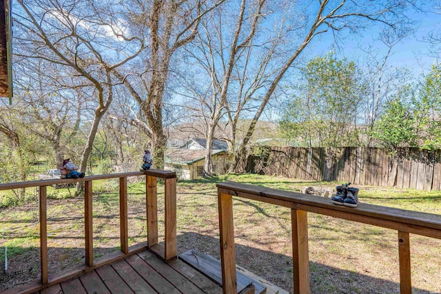 108 Helen St, Hot Springs, AR 71913 - wooden deck featuring fence