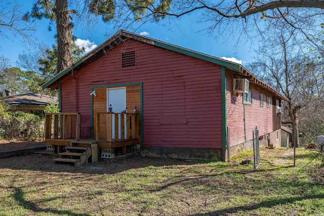 108 Helen St, Hot Springs, AR 71913 - exterior space featuring a wall mounted AC and a yard