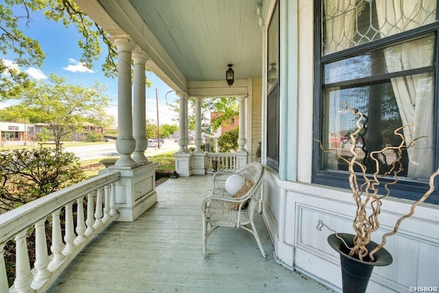 balcony with covered porch