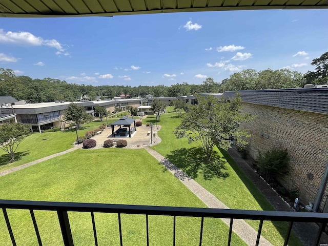 1135 Twin Pts Unit C, Hot Springs, AR 71913 - view of green lawn featuring a gazebo and a patio area