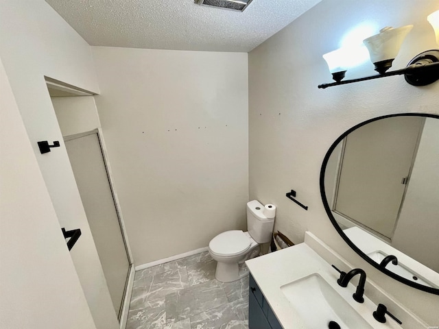 1135 Twin Pts Unit C, Hot Springs, AR 71913 - full bath featuring marble finish flooring, vanity, a textured ceiling, and a shower