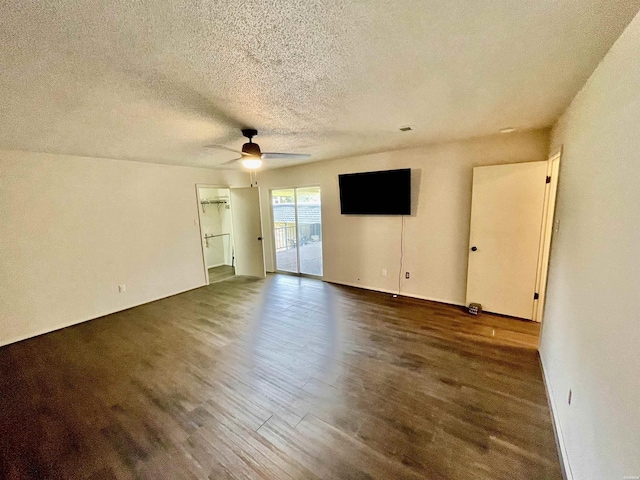 1135 Twin Pts Unit C, Hot Springs, AR 71913 - unfurnished room featuring ceiling fan, a textured ceiling, and wood finished floors