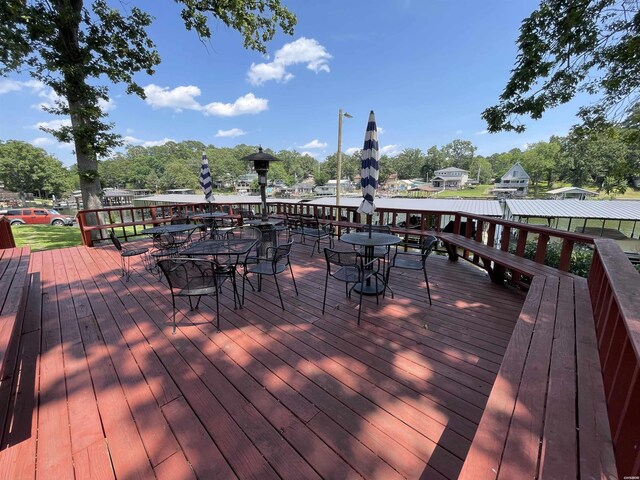 1135 Twin Pts Unit C, Hot Springs, AR 71913 - deck with outdoor dining area
