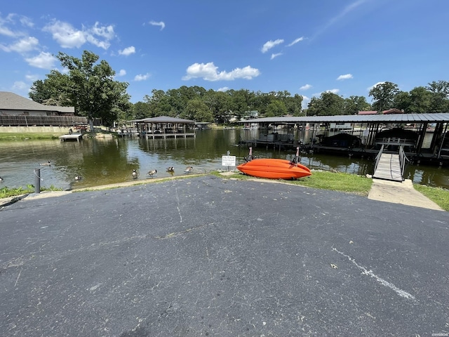 1135 Twin Pts Unit C, Hot Springs, AR 71913 - dock area with a water view and boat lift