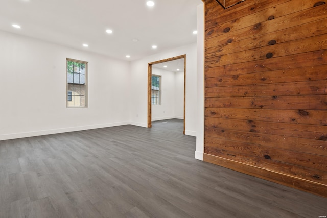 207 Hagen St, Hot Springs, AR 71913 - empty room featuring recessed lighting, baseboards, and dark wood finished floors