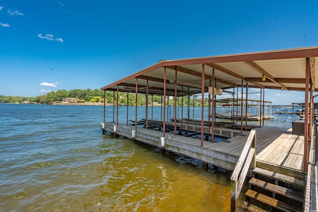 220 Mcdonald Loop, Hot Springs, AR 71913 - dock featuring boat lift and a water view