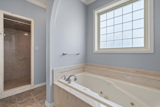 220 Mcdonald Loop, Hot Springs, AR 71913 - bathroom featuring a tub with jets and a shower stall