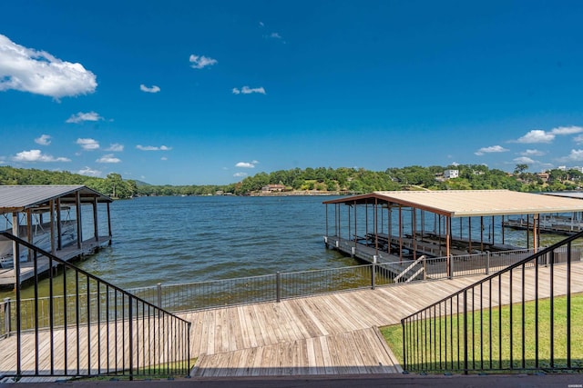 220 Mcdonald Loop, Hot Springs, AR 71913 - dock featuring a water view and boat lift