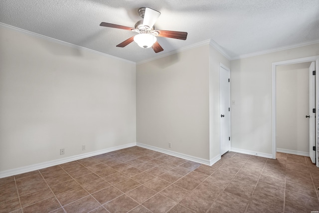 220 Mcdonald Loop, Hot Springs, AR 71913 - unfurnished room featuring a textured ceiling, ceiling fan, and crown molding