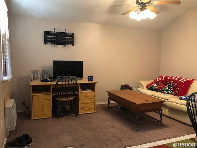 office with ceiling fan