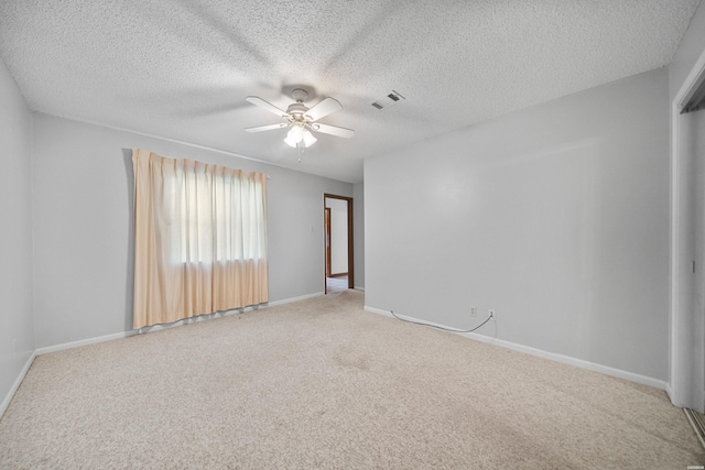 724 Weston Rd Unit Q-4, Hot Springs, AR 71913 - empty room with light colored carpet, ceiling fan, and a textured ceiling