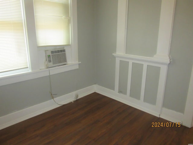 310 Hawthorne St Unit 1, 2, 3, 4, 5, Hot Springs, AR 71901 - empty room featuring cooling unit, dark wood finished floors, and baseboards