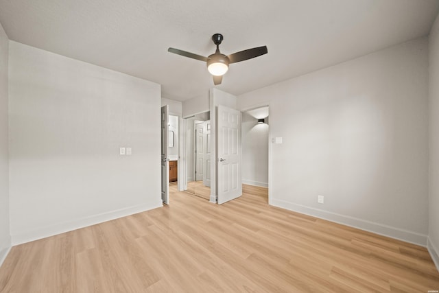 183 River Mill Ct Unit B-2, Hot Springs, AR 71913 - unfurnished bedroom with light wood-style flooring, a closet, ceiling fan, and connected bathroom