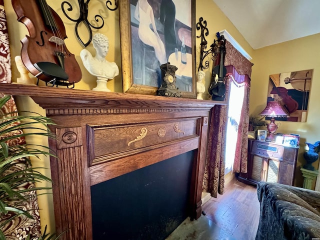 details featuring wood finished floors