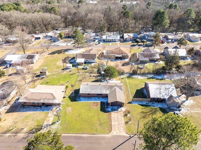 bird's eye view featuring a residential view