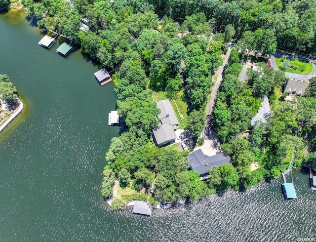 370 Restful Ridge Rd, Hot Springs, AR 71913 - aerial overview of property's location with a large body of water
