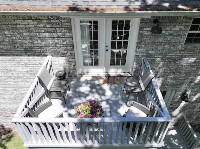 view of patio / terrace featuring french doors