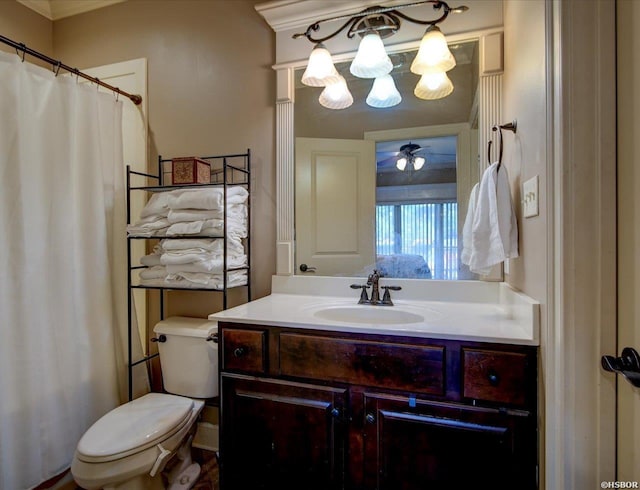 503 Lakeland Dr Unit E6, Hot Springs, AR 71913 - full bathroom featuring vanity, a chandelier, and toilet