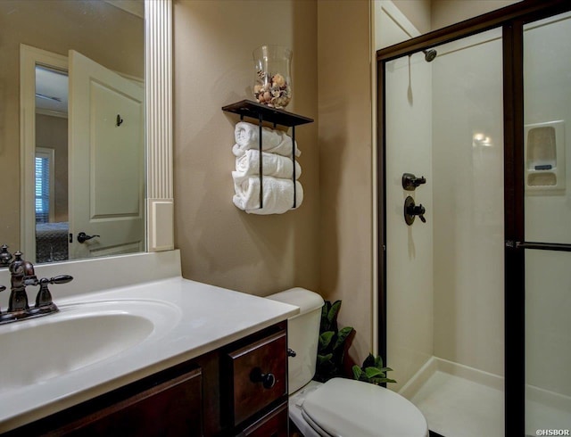 503 Lakeland Dr Unit E6, Hot Springs, AR 71913 - bathroom with a shower stall, toilet, and vanity