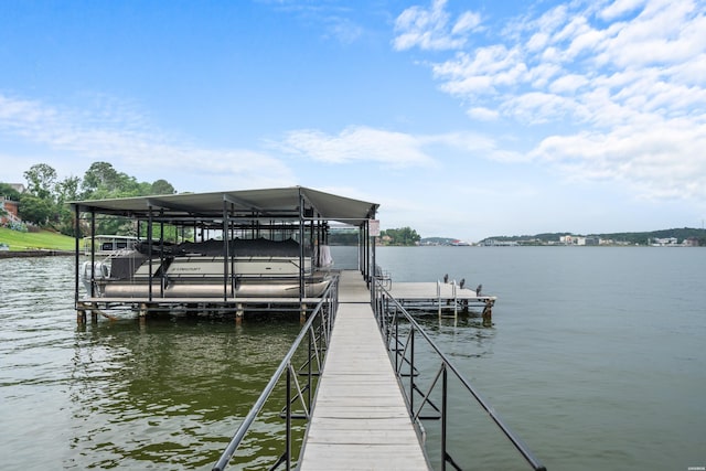 105 Long Island Bay Unit A1, Hot Springs, AR 71913 - dock featuring boat lift and a water view