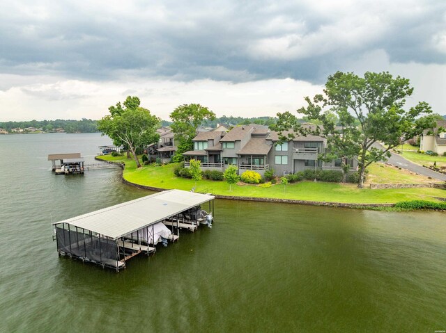 105 Long Island Bay Unit A1, Hot Springs, AR 71913 - dock featuring a water view and boat lift