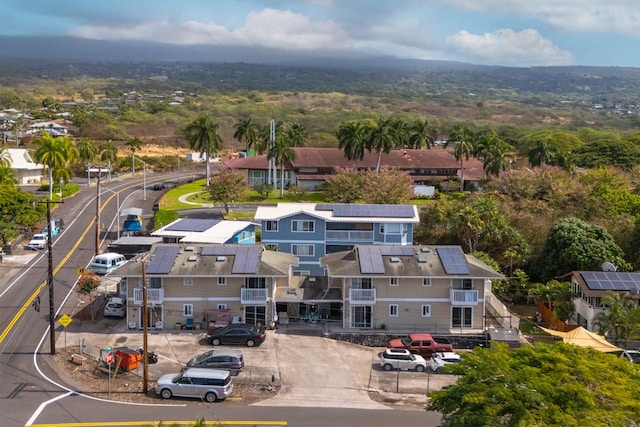 aerial view with a residential view