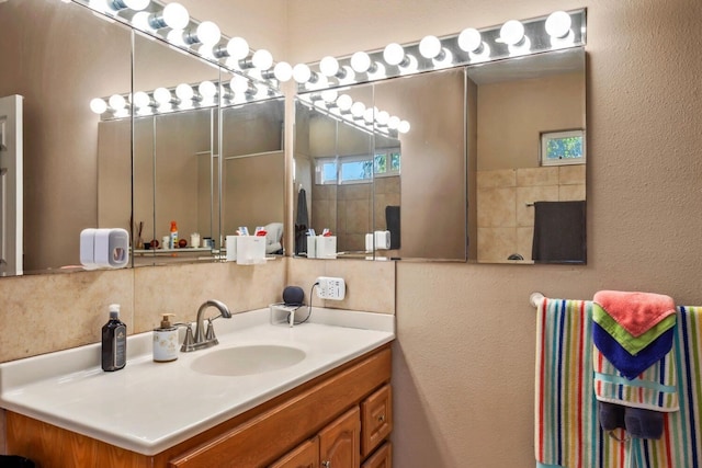 bathroom with large vanity