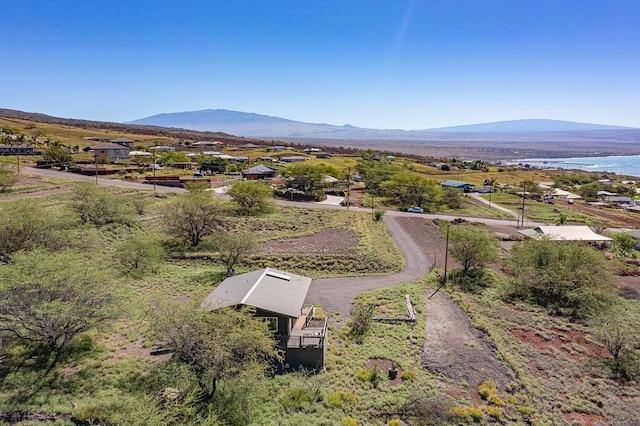 aerial view featuring a mountain view