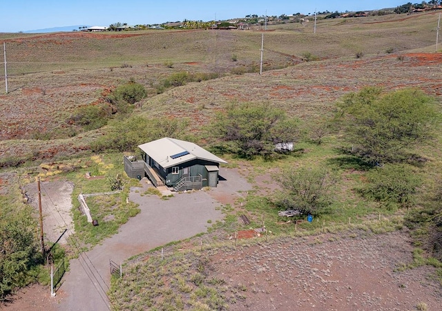 aerial view with a rural view