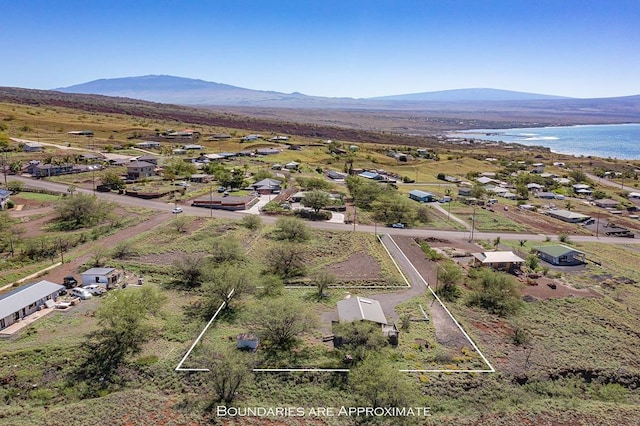 aerial view with a mountain view