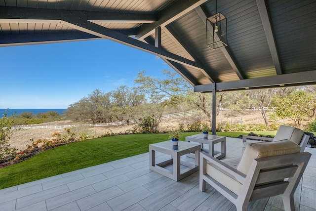 view of patio / terrace featuring outdoor lounge area