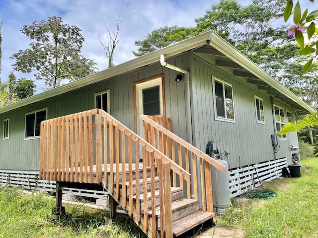 exterior space featuring a deck