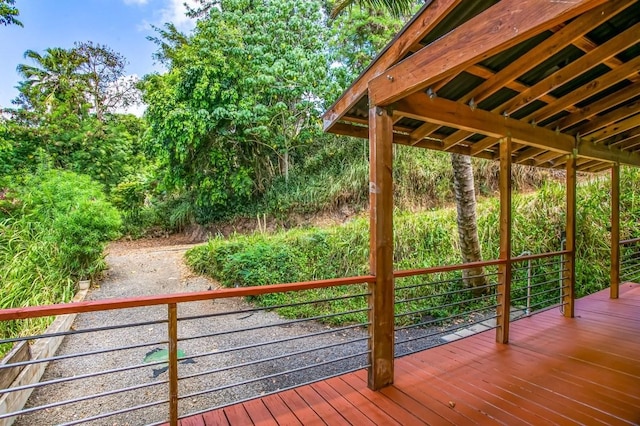 view of wooden deck