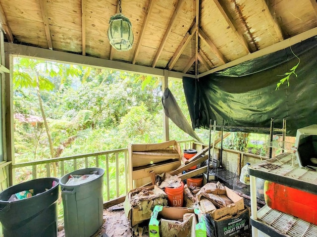 view of sunroom