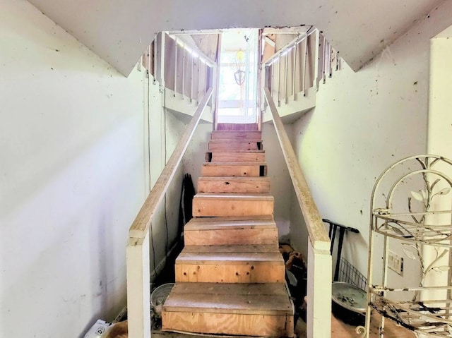 view of stairway