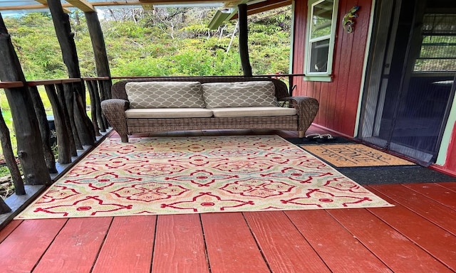 view of sunroom