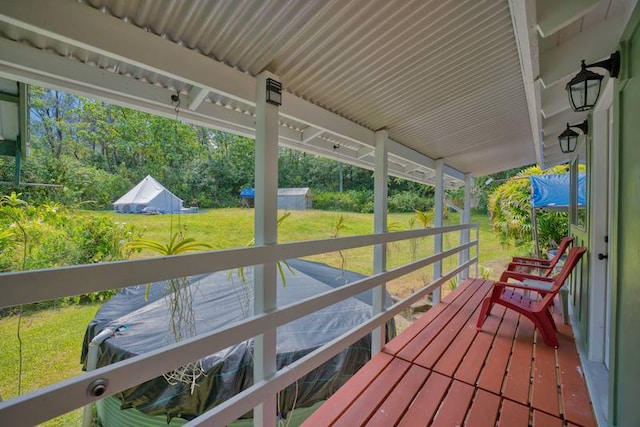 view of sunroom