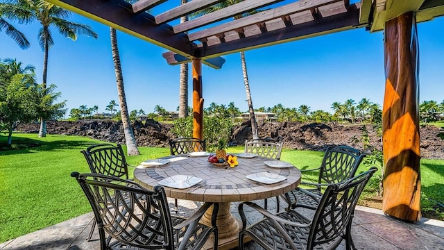 view of patio / terrace with a pergola