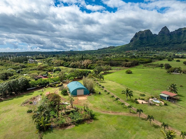 bird's eye view featuring a rural view