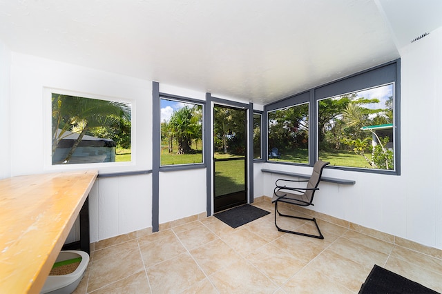 view of sunroom / solarium