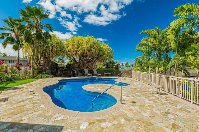 view of pool with a patio area