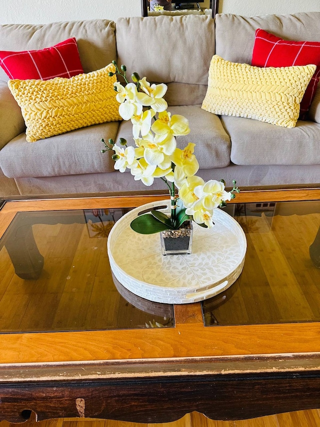 living room featuring hardwood / wood-style flooring