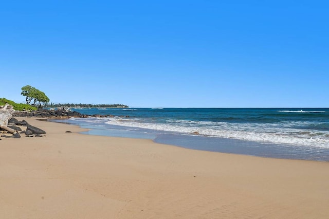 property view of water with a view of the beach