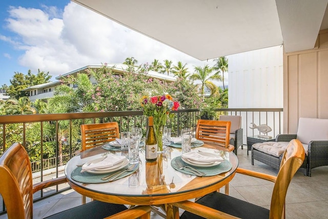 balcony featuring outdoor lounge area