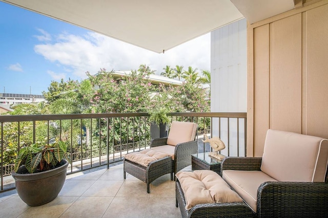 balcony featuring an outdoor living space