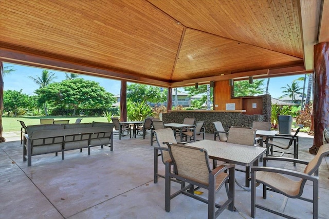 view of patio with a gazebo