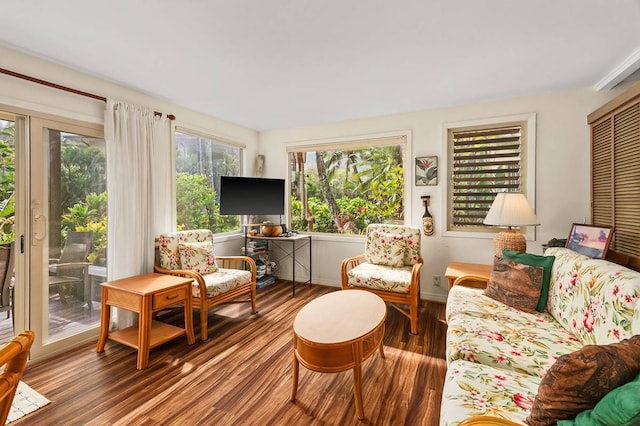 view of sunroom